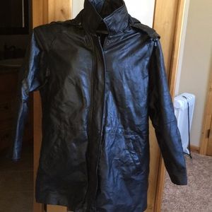 Leather coat